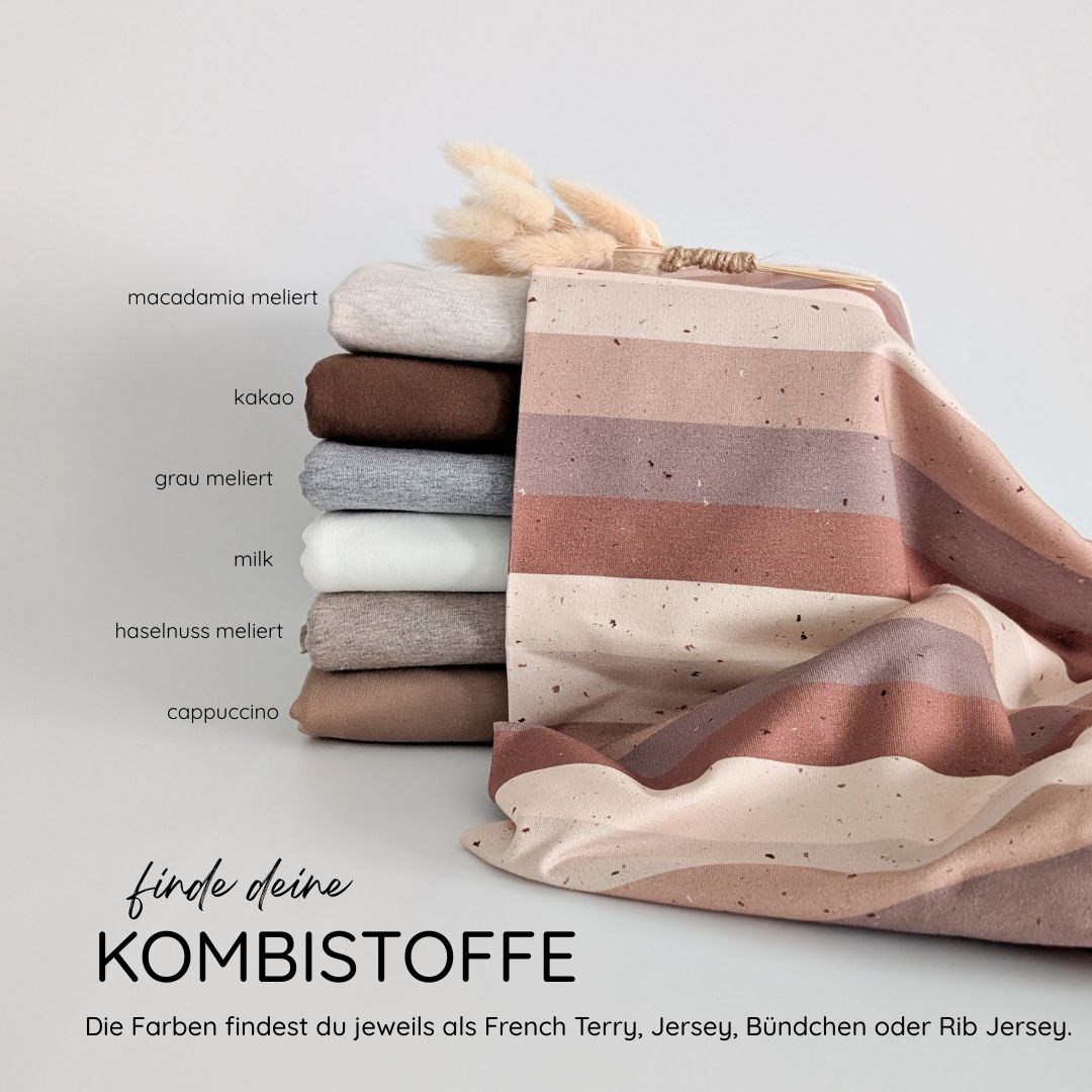 Jersey Statement Stripes mocca mousse
