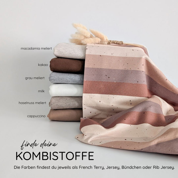 Jersey Statement Stripes mocca mousse