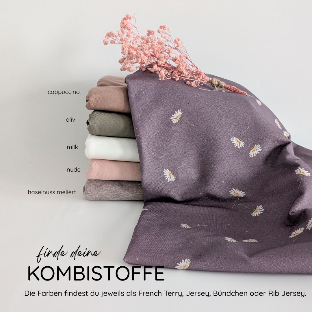 Jersey Margeriten mauve