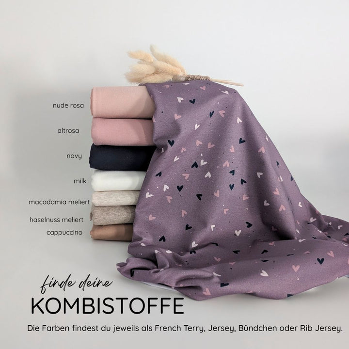 Jersey Herzrauschen mauve