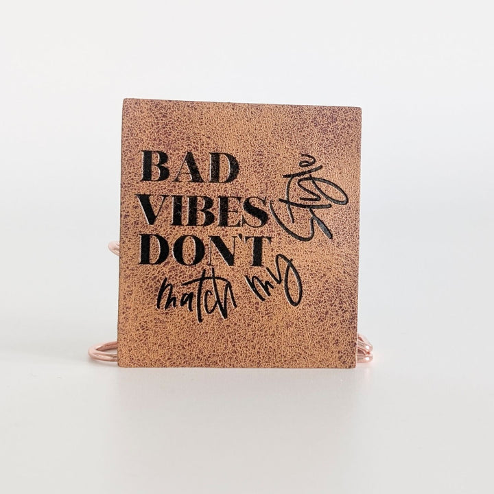 Kunstlederlabel "Bad Vibes"