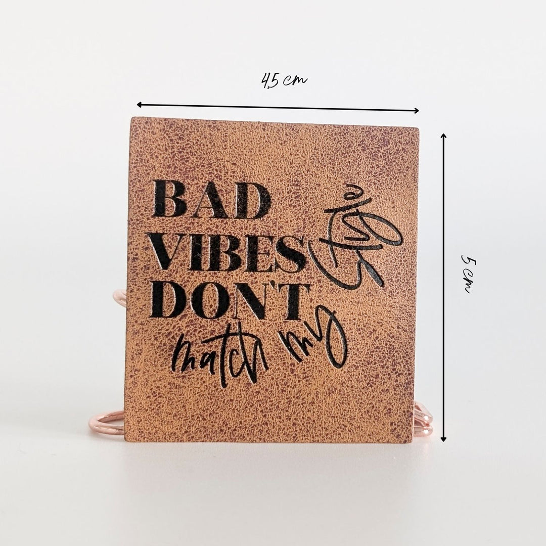 Kunstlederlabel "Bad Vibes"