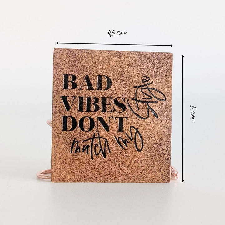 Kunstlederlabel "Bad Vibes"