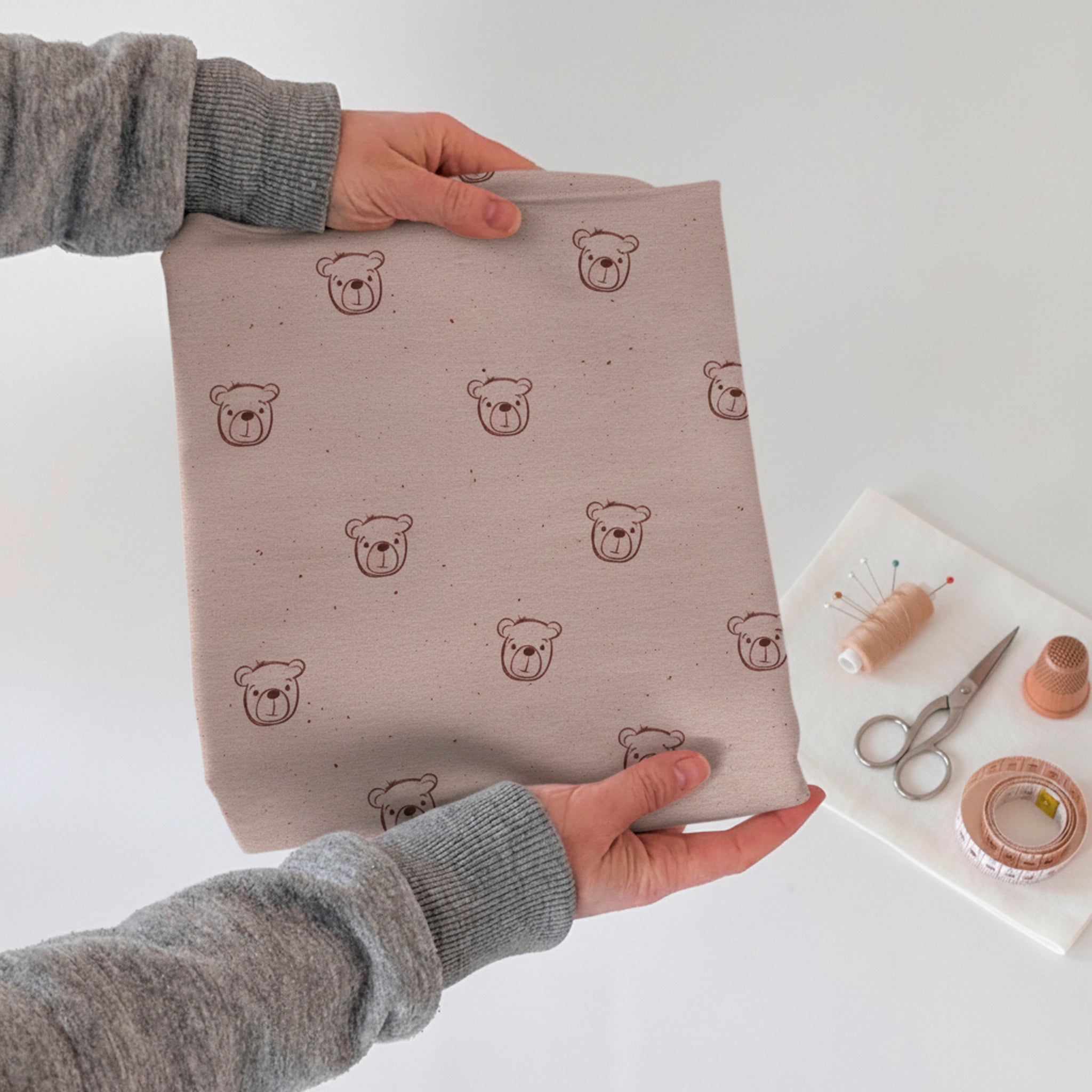 French Terry Bärig (braun)