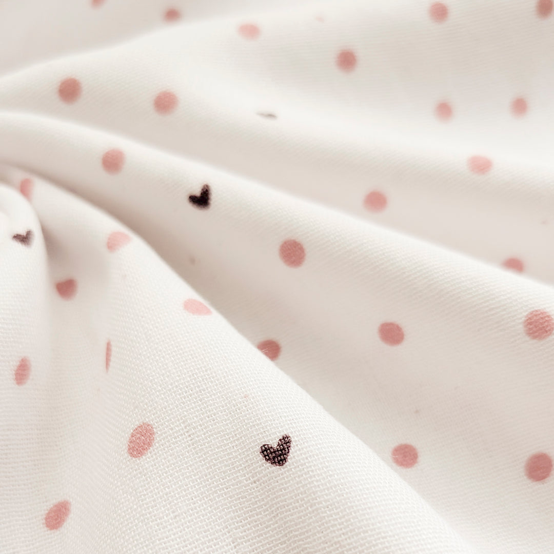Vorbestellung Bambusmusselin Love Dotties