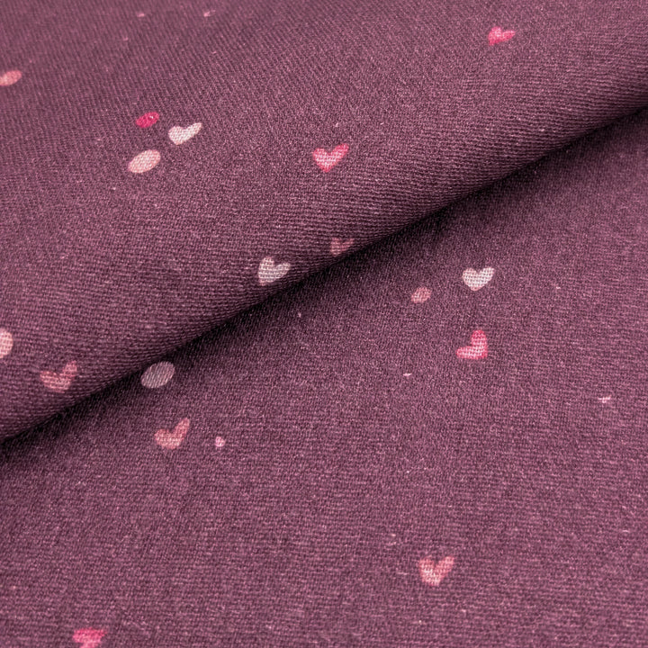 Vorbestellung Bambusmusselin Mini Love brombeer