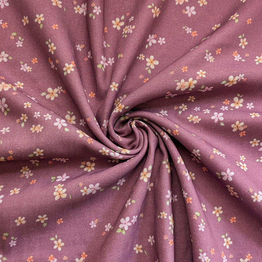 Bambus Musselin Streublumen mauve 0,5m