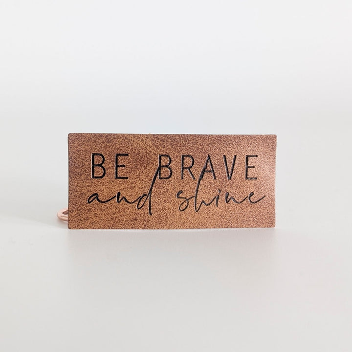 Kunstlederlabel "be brave & shine"