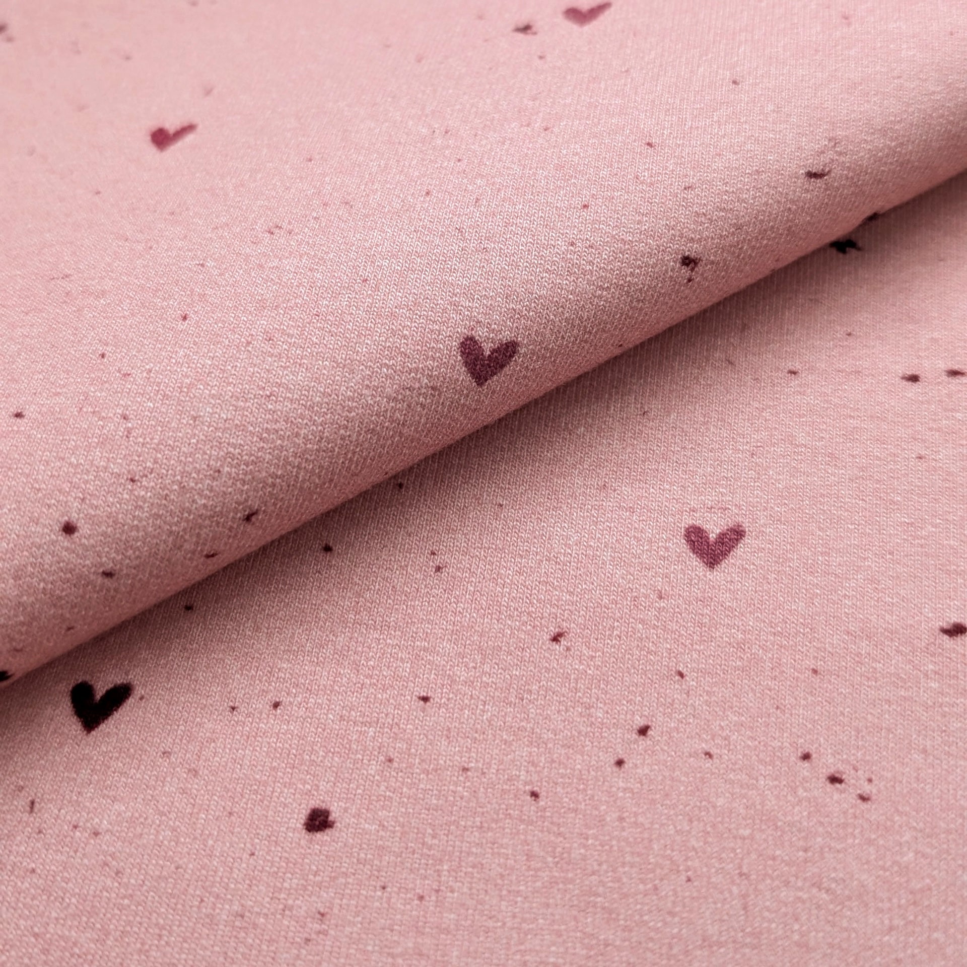 French Terry Berry Heart Konfetti