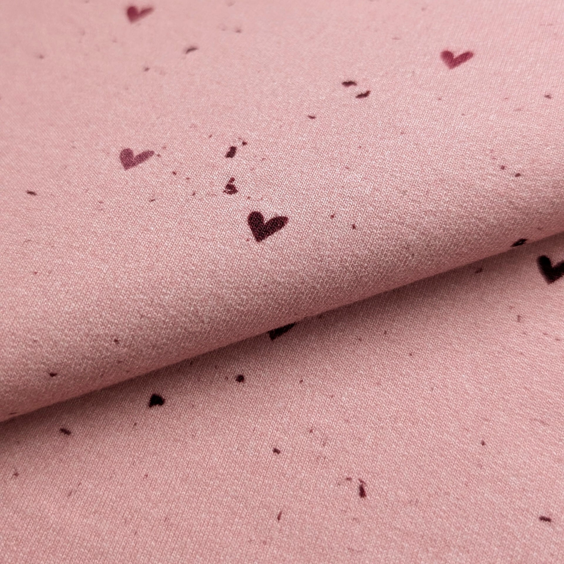 French Terry Berry Heart Konfetti