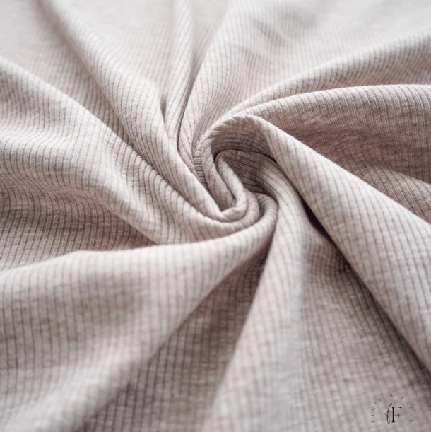 Rib jersey mandel meliert 0,4m