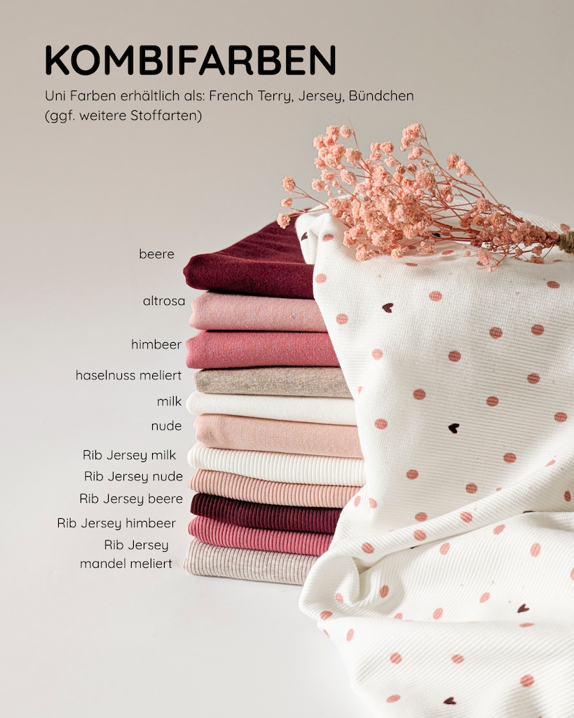 Rib Jersey Dottie Love berry