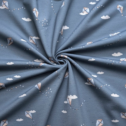 French Terry Drachensteigen blau