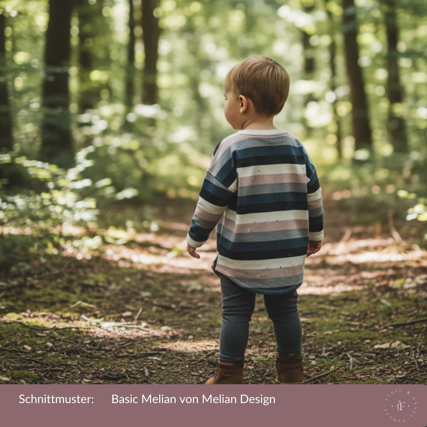 French Terry Blockstreifen blau