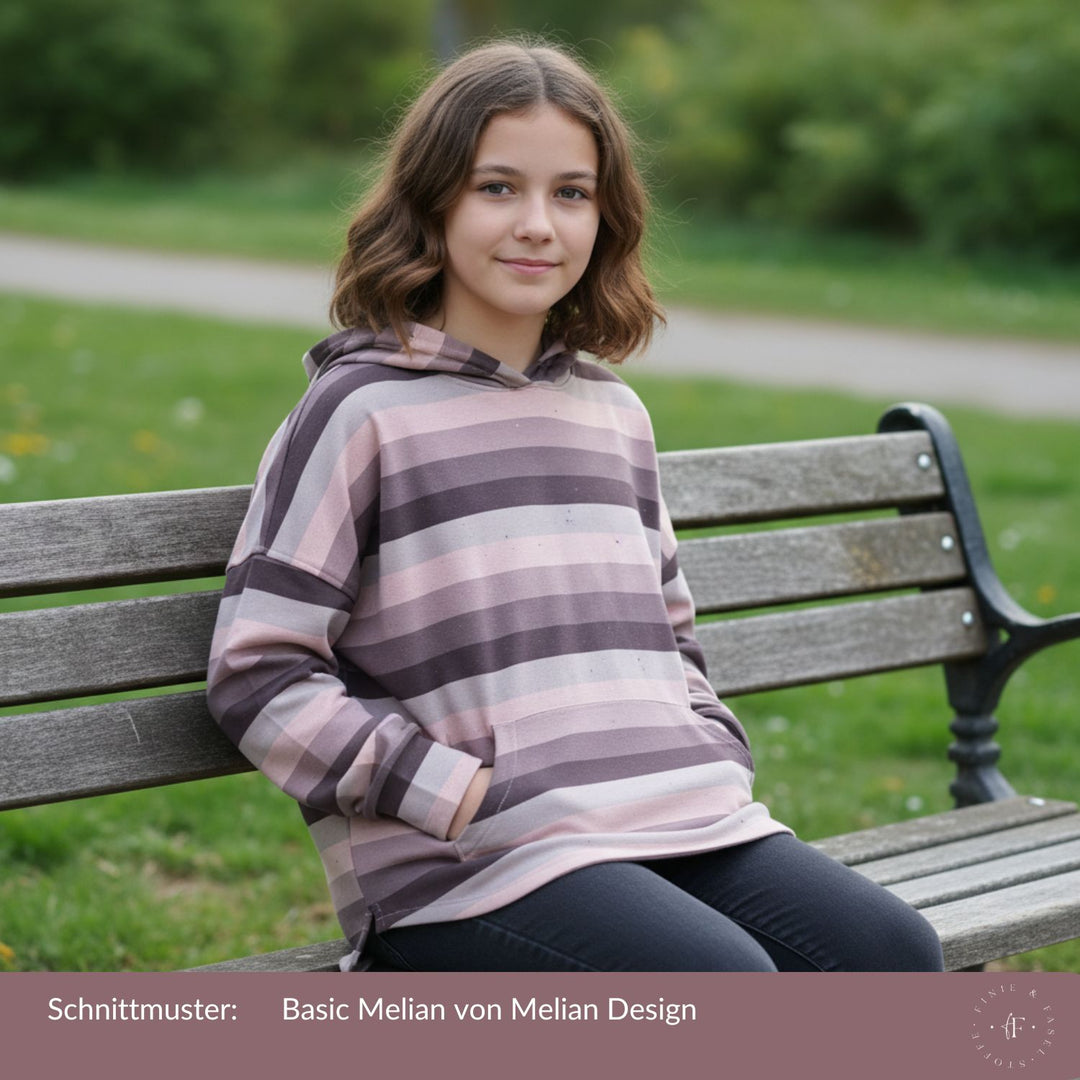 Jersey Statement Stripes mauve