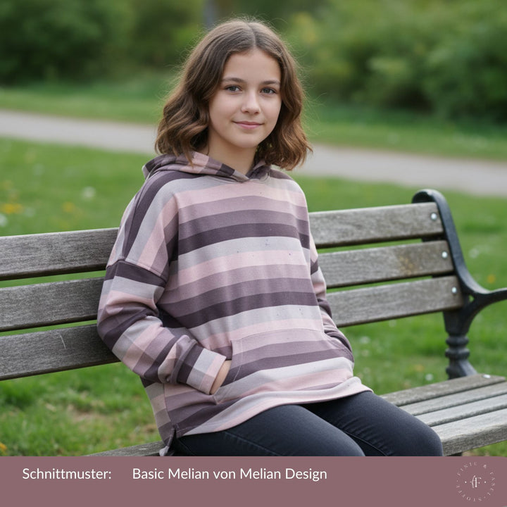 Jersey Statement Stripes mauve