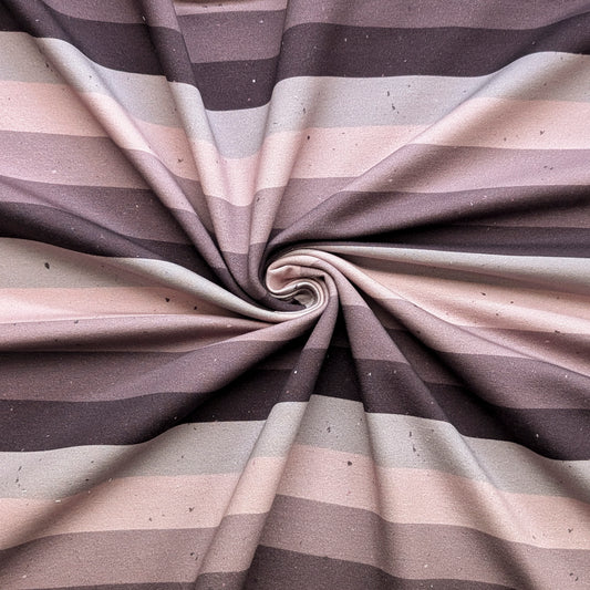 French Terry Blockstreifen mauve