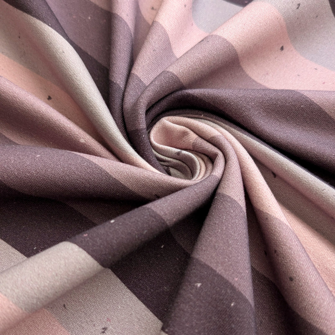 French Terry Statement Stripes smoky mauve