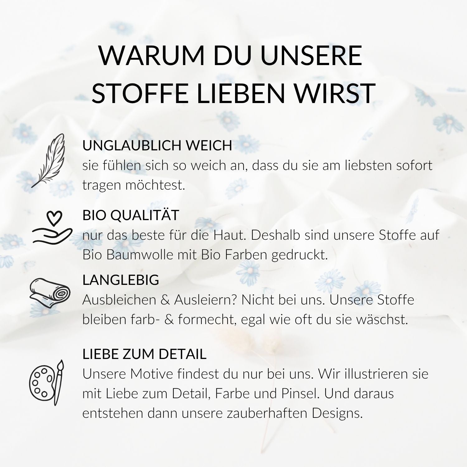 French Terry Blue Blossom (Blumen)