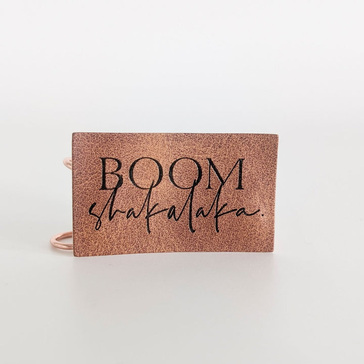 Kunstlederlabel "Boom Schakalaka"