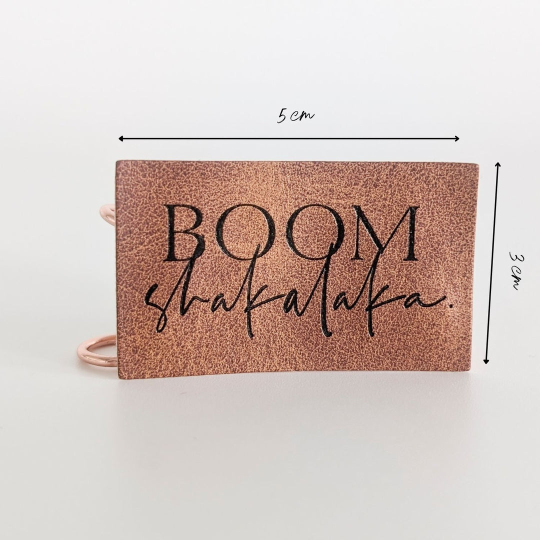 Kunstlederlabel "Boom Schakalaka"