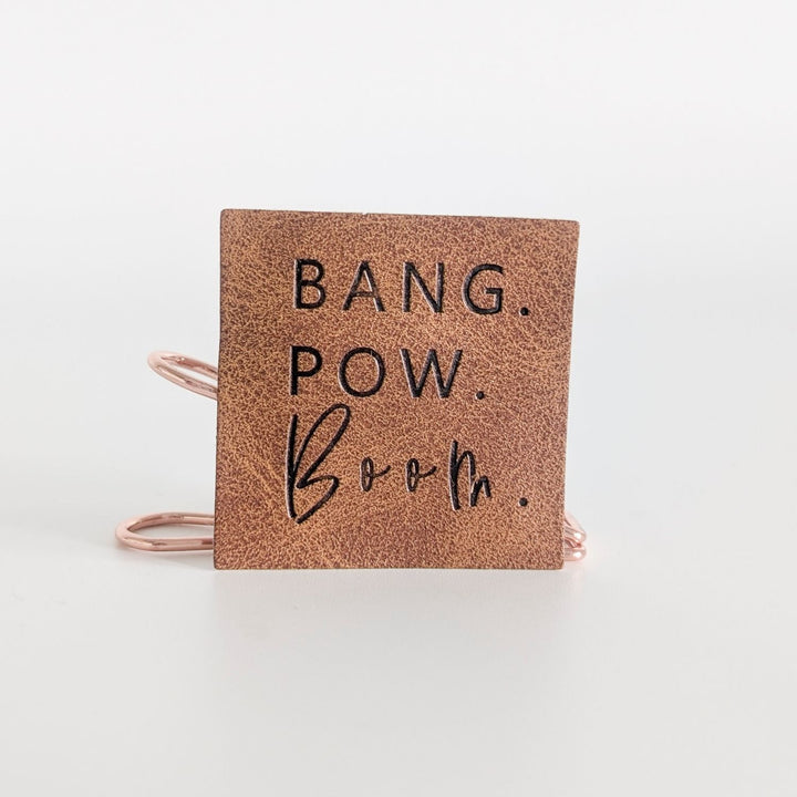 Kunstlederlabel "Bang Pow Boom"