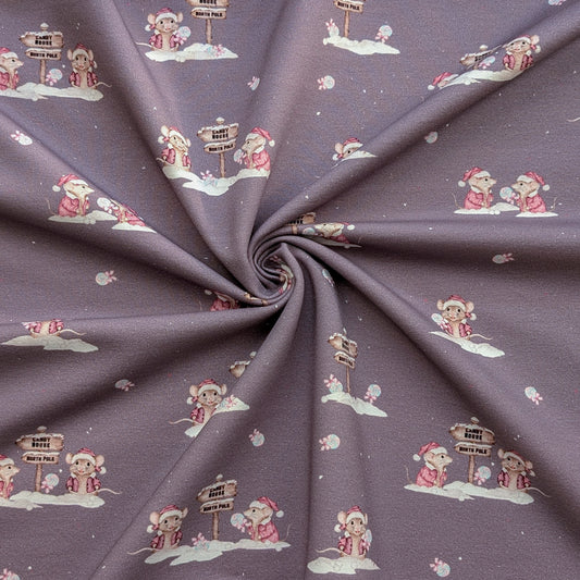 French Terry Candy Mouse (pflaume)