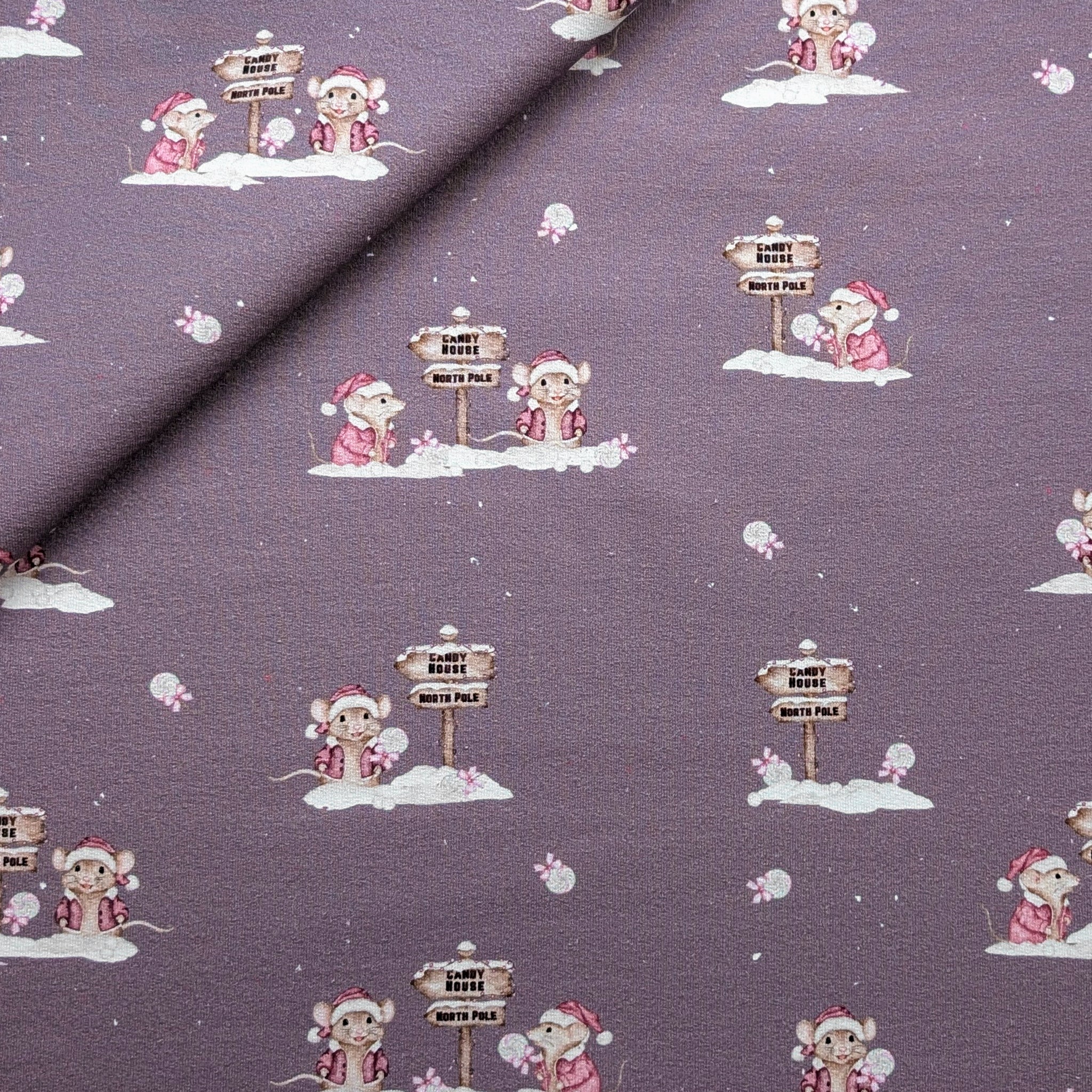 French Terry Candy Mouse (pflaume)