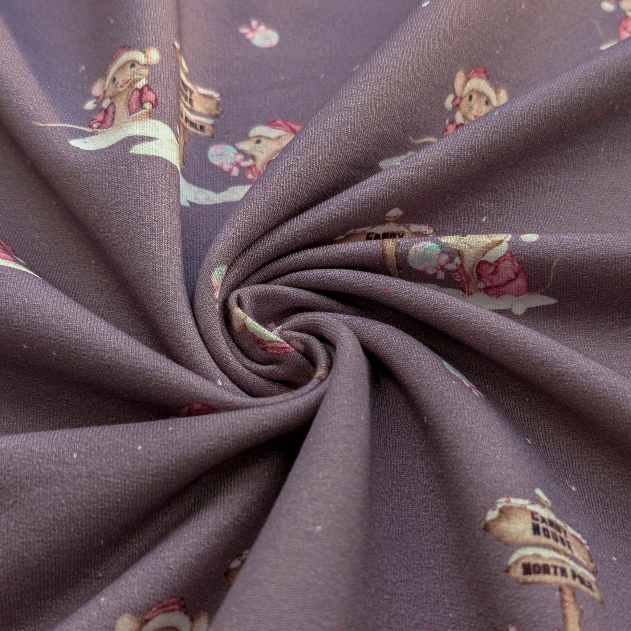 French Terry Candy Mouse (pflaume)