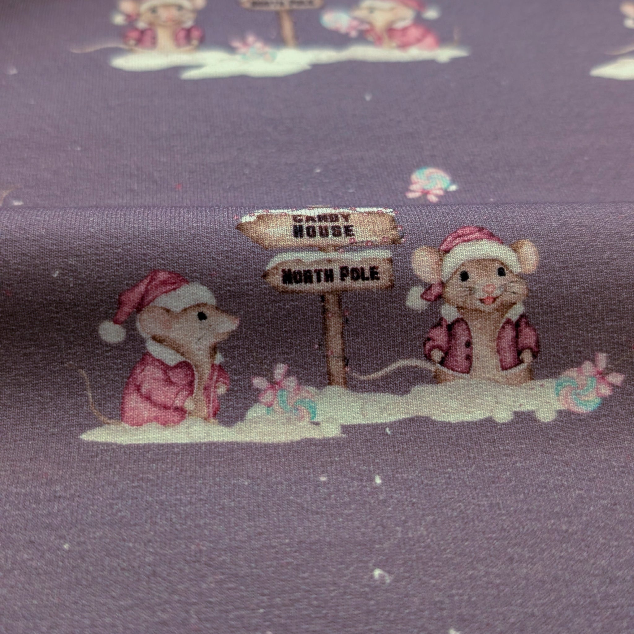 French Terry Candy Mouse (pflaume)