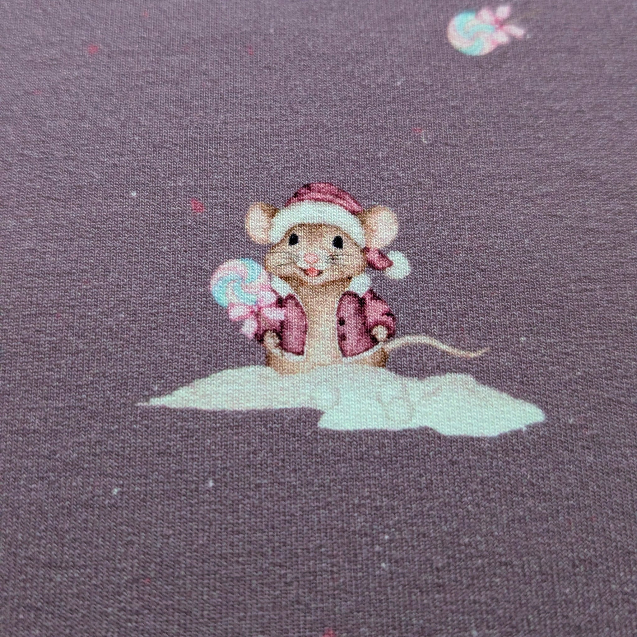 French Terry Candy Mouse (pflaume)
