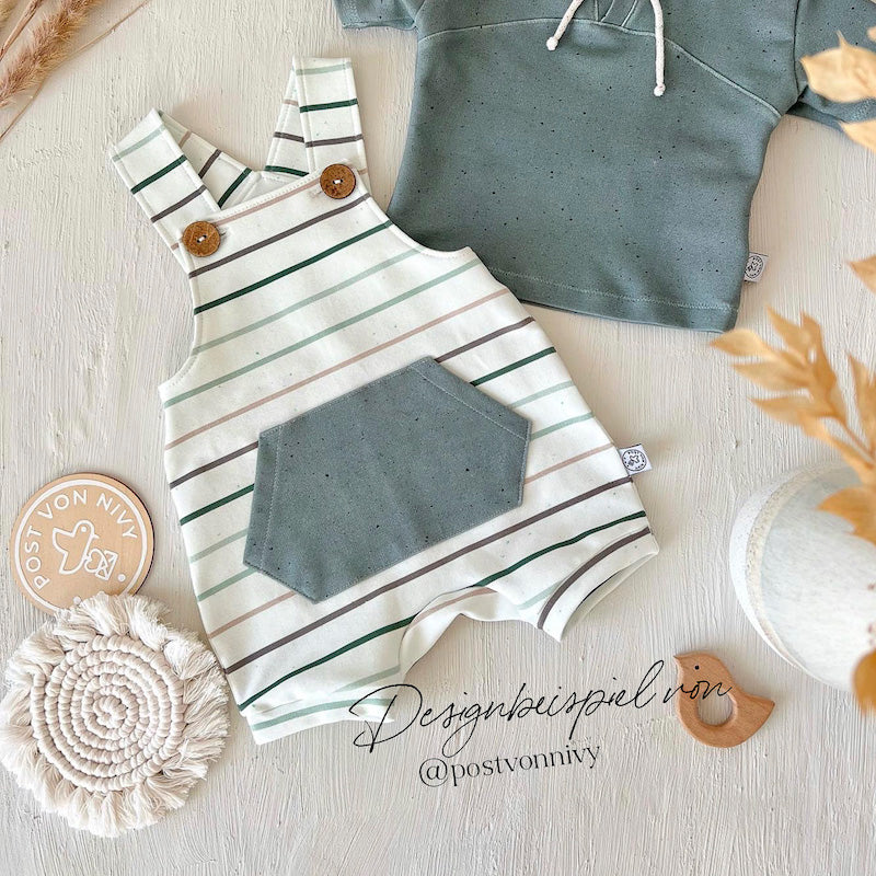 French Terry Konfetti Stripes Mint