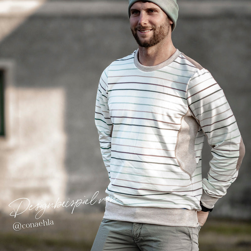 French Terry Konfetti Stripes Mint