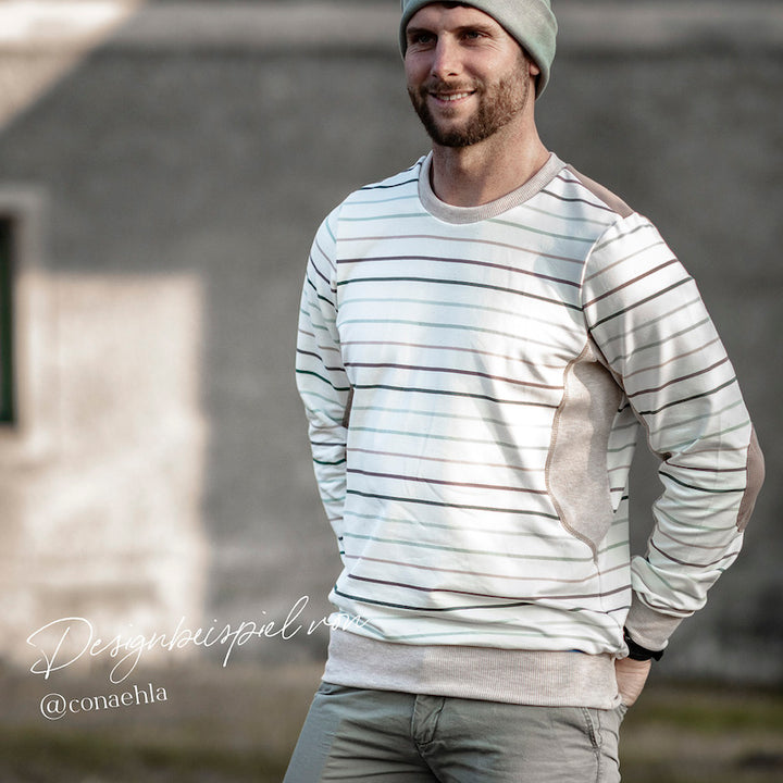 French Terry Konfetti Stripes Mint