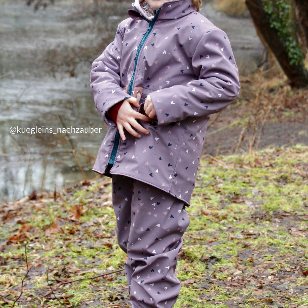 Softshell Herzen mauve