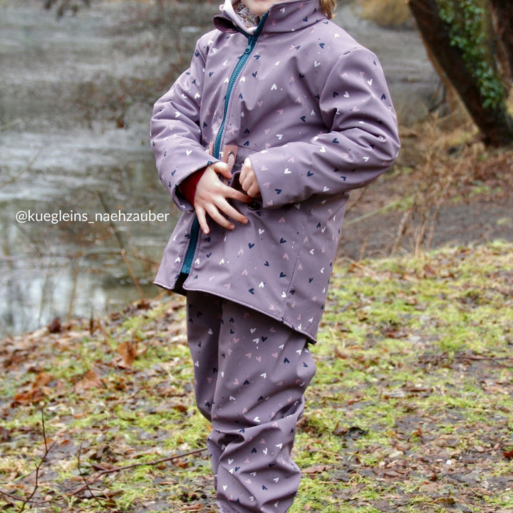 Softshell Herzen mauve