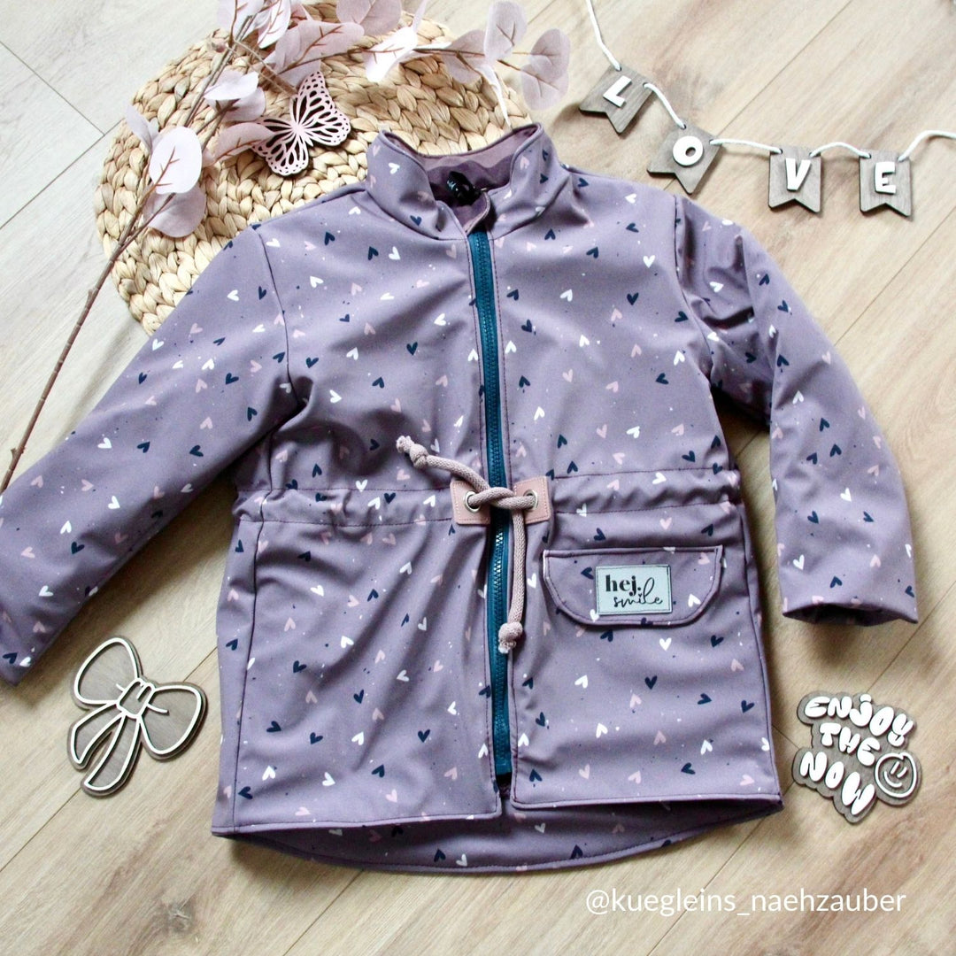 Softshell Herzen mauve