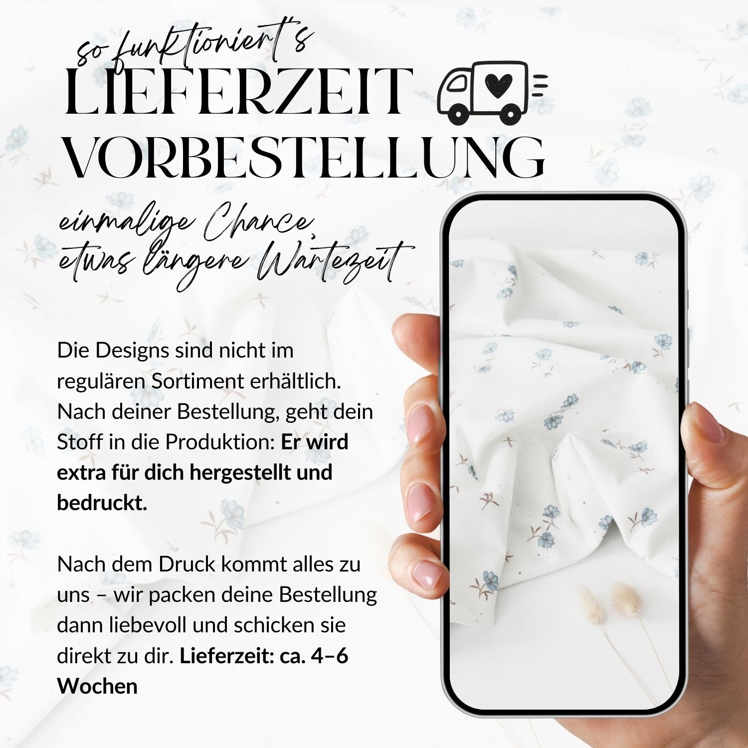 Vorbestellung French Terry Eisblumen