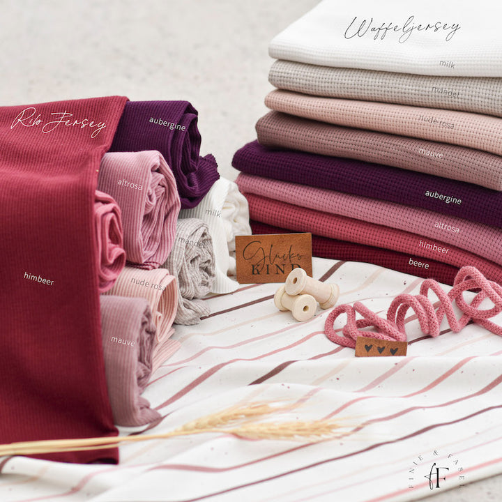 Jersey Konfetti Stripes Berry