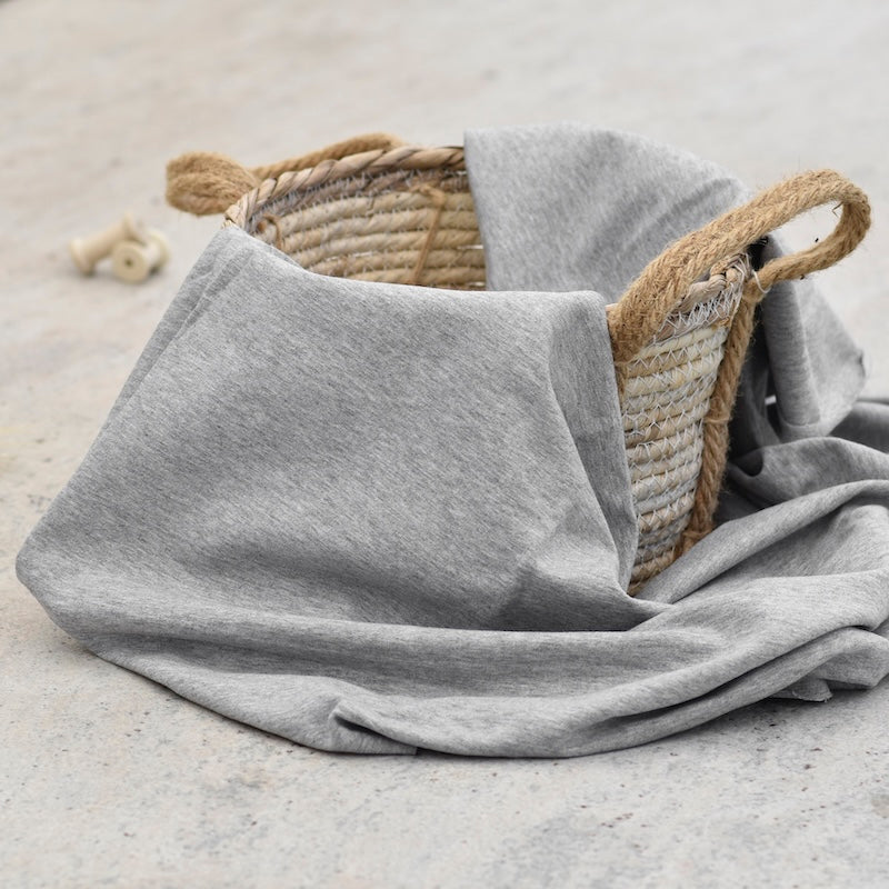 French Terry Grau meliert (Farbe 037)