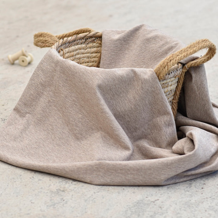 French Terry Haselnuss meliert (Farbe 005)