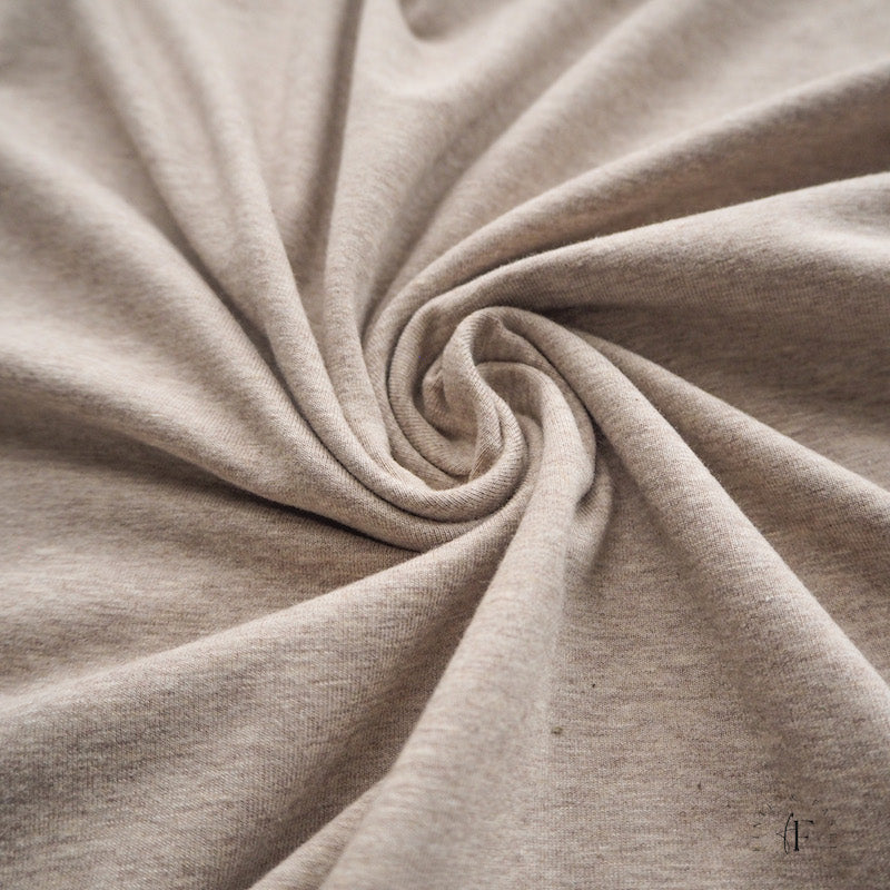 French Terry Haselnuss meliert (Farbe 005)