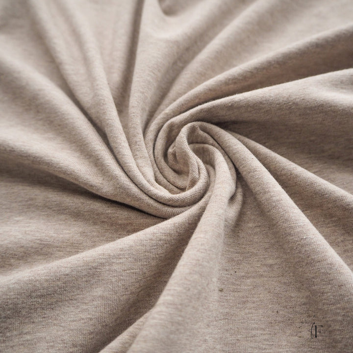 French Terry Haselnuss meliert (Farbe 005)