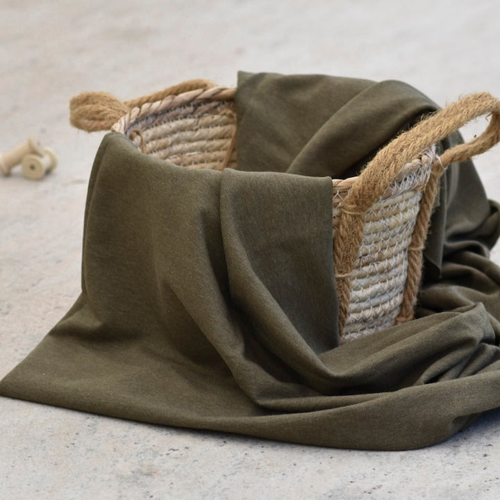 French Terry Khaki meliert (Farbe 033)