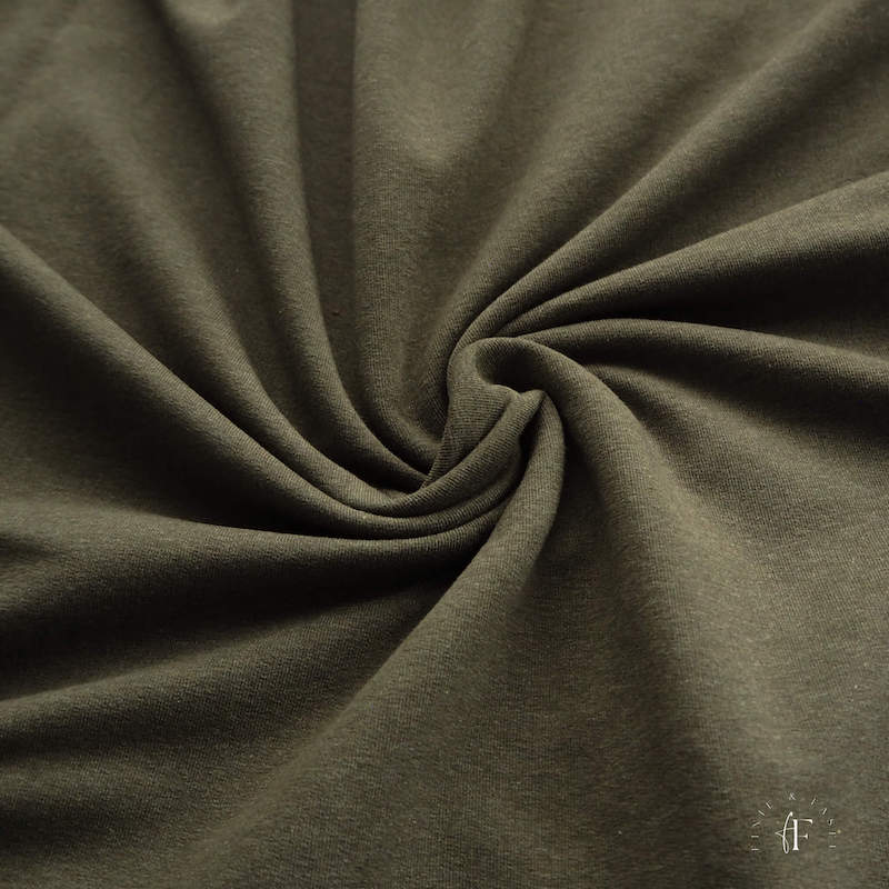 French Terry Khaki meliert (Farbe 033)