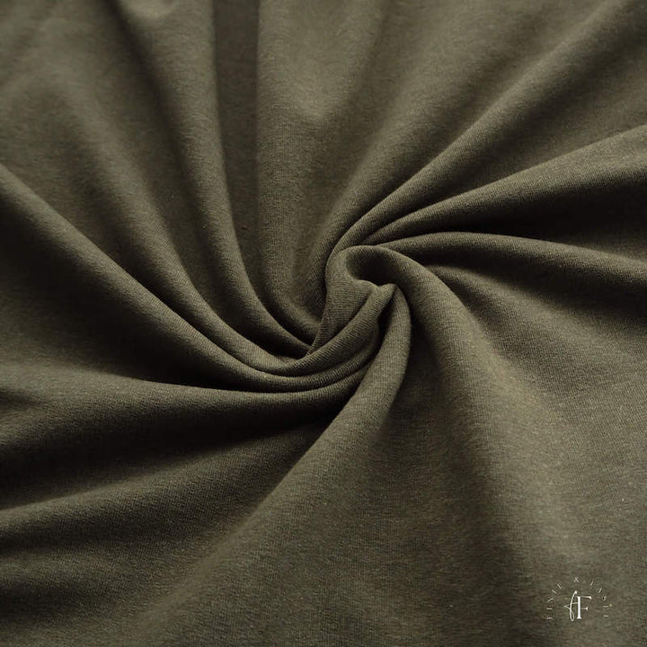 French Terry Khaki meliert (Farbe 033)