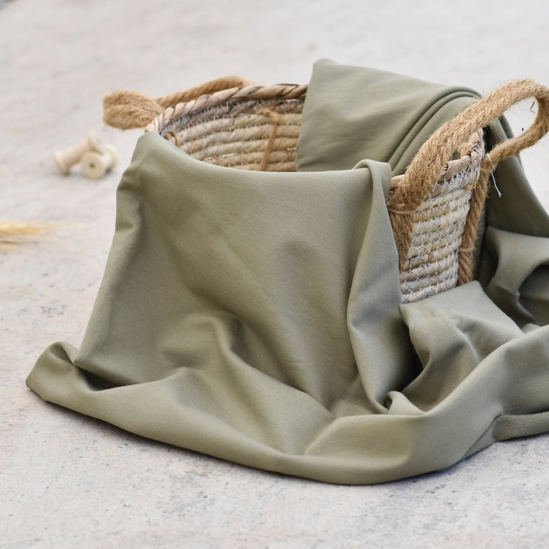 French Terry Oliv (Farbe 032)