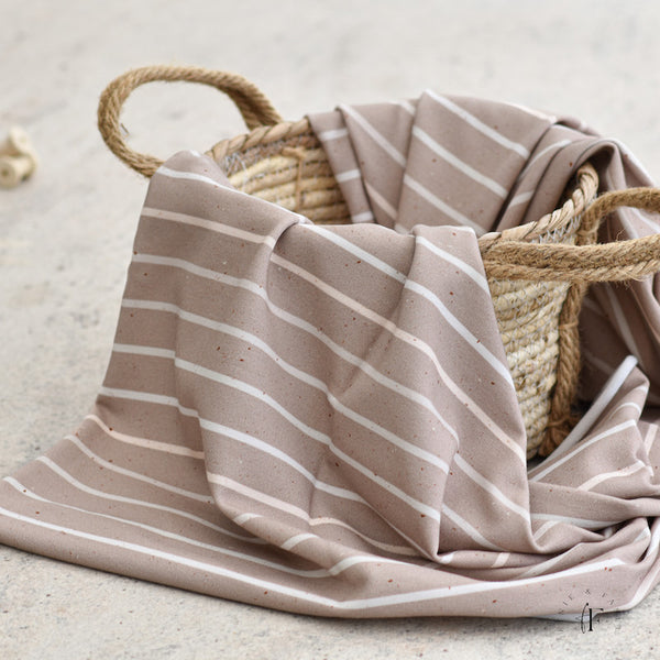 French Terry Chocolat Konfetti Stripes
