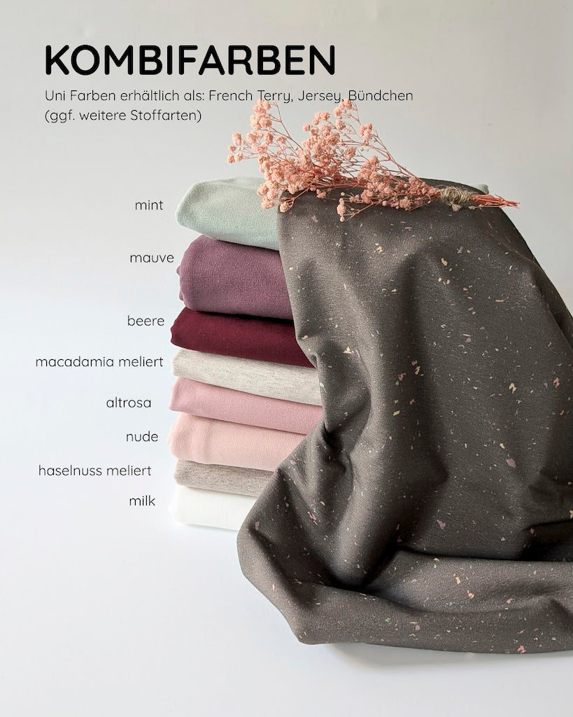 Vorbestellung French Terry Pastell Konfetti (grau)