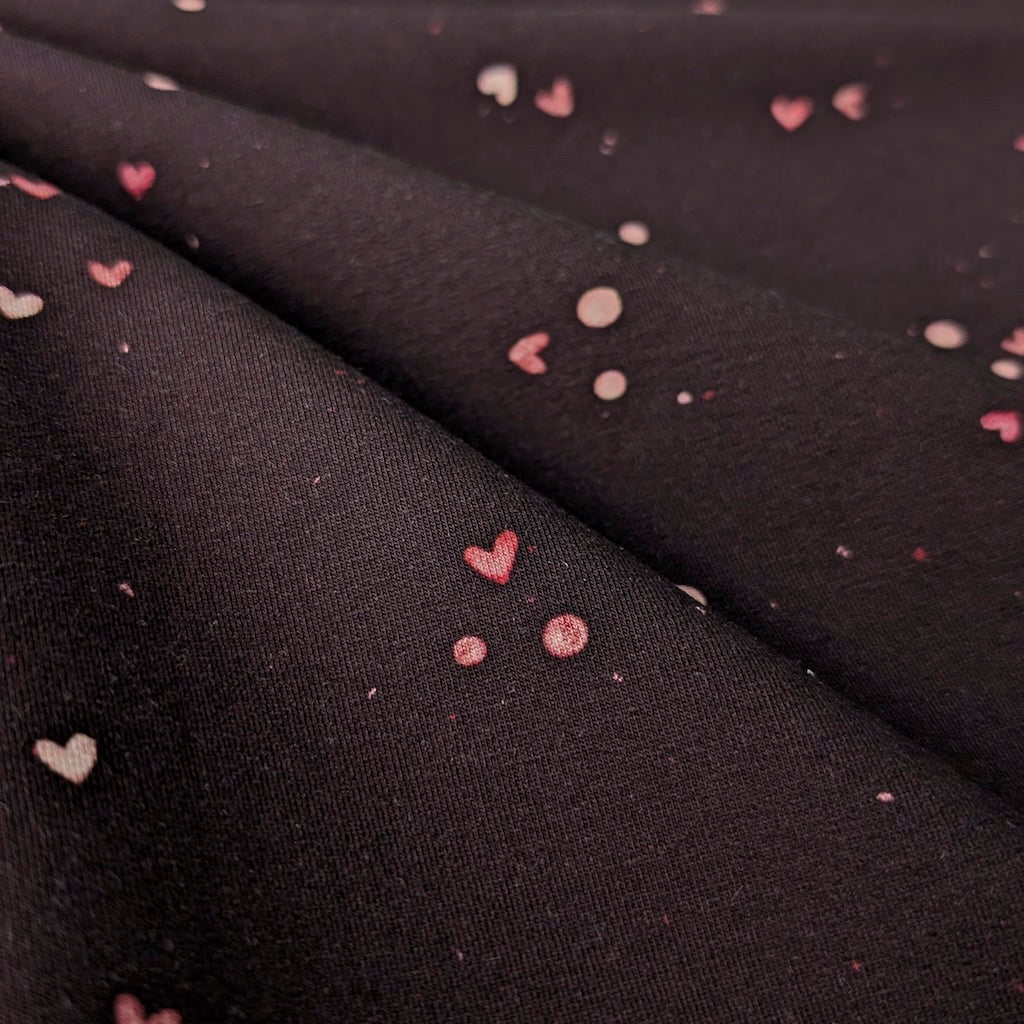 Vorbestellung French Terry Mini Love (brombeer)